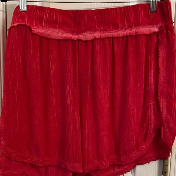 Other - Torrid Red sleep elasticized waist rayon/polyester shorts with exposed seams